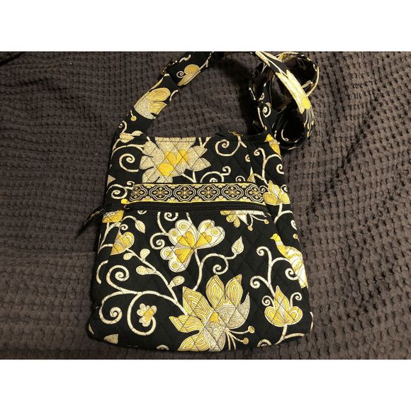 Vera Bradley Yellow Bird Miller Crossbody Bag - Picture 1 of 6